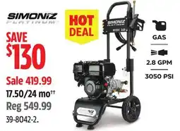 Canadian Tire SIMONIZ PLATINUM² 3050 PSI Pressure Washer offer