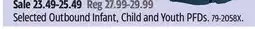 Canadian Tire Selected Outbound Infant, Child and Youth PFDs offer
