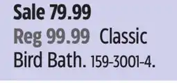 Canadian Tire Classic Bird Bath offer
