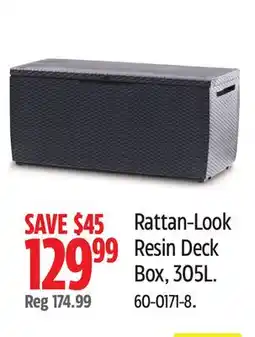 Canadian Tire Rattan-Look Resin Deck Box offer