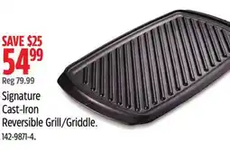 Canadian Tire Signature Cast-Iron Reversible Grill Griddle offer