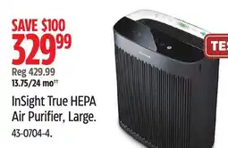 Canadian Tire InSight True HEPA Air Purifier, Large offer