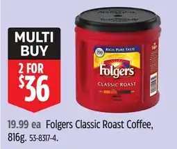 Canadian Tire Folgers Classic Roast Coffee offer