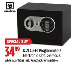 Canadian Tire GUARDWELL 0.21 Cu-Ft Programmable Electronic Safe offer
