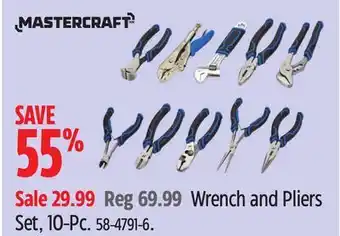 Canadian Tire MASTERCRAFT Wrench and Pliers Set offer