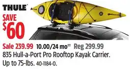 Canadian Tire 835 Hull-a-Port Pro Rooftop Kayak Carrier offer