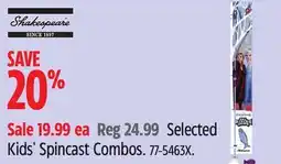 Canadian Tire Selected Kids' Spincast Combos offer