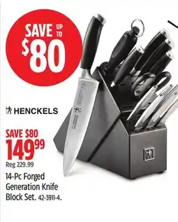 Canadian Tire 14-Pc Forged Generation Knife Block Set offer