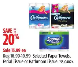 Canadian Tire Selected Paper Towels, Facial Tissue or Bathroom Tissue offer