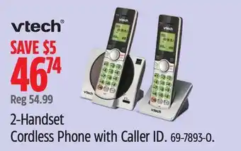 Canadian Tire VTech 2-Handset Cordless Phone with Caller ID offer