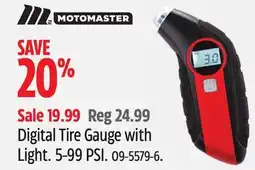 Canadian Tire MOTOMASTER Digital Tire Gauge with Light offer