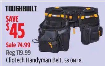 Canadian Tire TOUGHBUILT ClipTech Handyman Belt offer