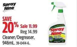 Canadian Tire Spray Nine Cleaner/Degreaser offer