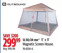 Canadian Tire OUTBOUND 11' x 11' Magnetic Screen House offer