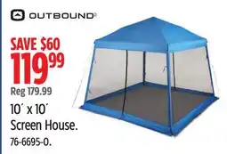 Canadian Tire OUTBOUND 10' x 10' Screen House offer