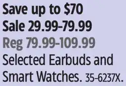Canadian Tire Selected Earbuds and Smart Watches offer