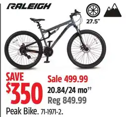Canadian Tire RALEIGH Peak Bike offer