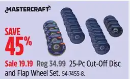 Canadian Tire MASTERCRAFT 25-Pc Cut-Off Disc and Flap Wheel Set offer