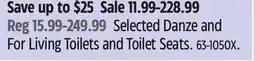 Canadian Tire Selected Danze and For Living Toilets and Toilet Seats offer