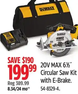 Canadian Tire 20V MAX 6½ Circular Saw Kit with E-Brake offer