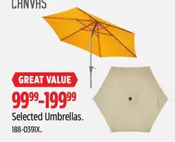Canadian Tire Selected Umbrellas offer