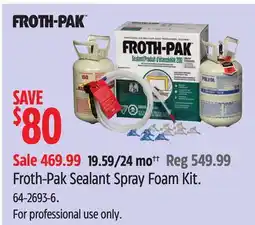 Canadian Tire Froth-Pak Sealant Spray Foam Kit offer