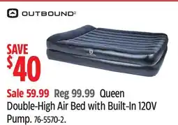 Canadian Tire OUTBOUND Queen Double-High Air Bed with Built-In 120V Pump offer