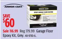 Canadian Tire ARMOR COAT Garage Floor Epoxy Kit, Grey offer