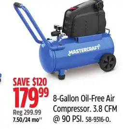 Canadian Tire 8-Gallon Oil-Free Air Compressor offer