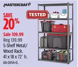 Canadian Tire 5-Shelf Metal/Wood Rack offer