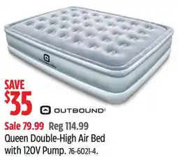 Canadian Tire OUTBOUND Queen Double-High Air Bed with 120V Pump offer