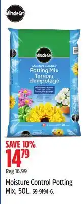 Canadian Tire Miracle-Gro Moisture Control Potting Mix offer