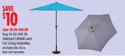 Canadian Tire Selected CANVAS and For Living Umbrellas offer