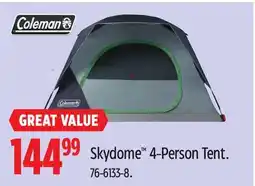 Canadian Tire Coleman Skydome 4-Person Tent offer