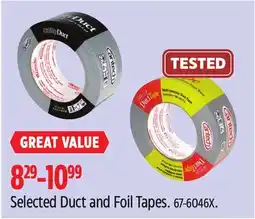 Canadian Tire Selected Duct and Foil Tapes offer