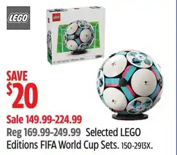 Canadian Tire Selected LEGO Editions FIFA World Cup Sets offer