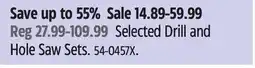 Canadian Tire Selected Drill and Hole Saw Sets offer