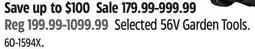 Canadian Tire Selected 56V Garden Tools offer