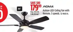 Canadian Tire NOMA Ashton LED Ceiling Fan with Remote offer