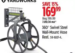 Canadian Tire YARDWORKS 360° Swivel Steel Wall-Mount Hose Reel offer