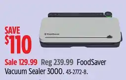 Canadian Tire FoodSaver Vacuum Sealer 3000 offer