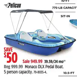 Canadian Tire Monaco DLX Pedal Boat offer