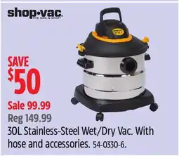 Canadian Tire 30L Stainless-Steel Wet/Dry Vac offer