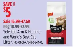 Canadian Tire Selected Arm & Hammer and World's Best Cat Litter offer