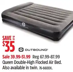 Canadian Tire OUTBOUND Queen Double-High Flocked Air Bed offer