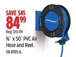 Canadian Tire MASTERCRAFT ۳⁄۸〞 x ۵۰ˊ PVC Air Hose and Reel offer