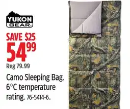 Canadian Tire Camo Sleeping Bag offer