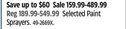 Canadian Tire Selected Paint Sprayers offer