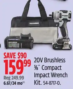Canadian Tire 20V Brushless β
Λ Compact Impact Wrench Kit offer