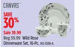Canadian Tire CANVAS Wild Rose Dinnerware Set offer